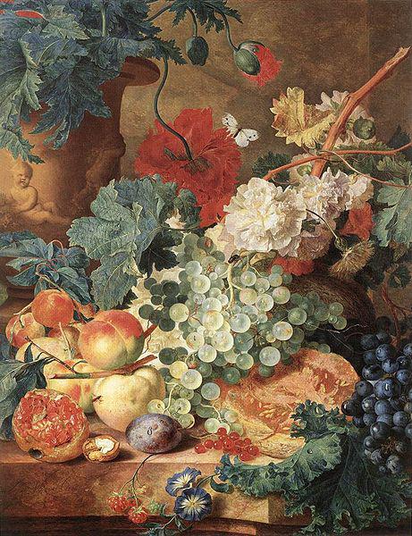 Jan van Huijsum Still life with flowers and fruit. Germany oil painting art